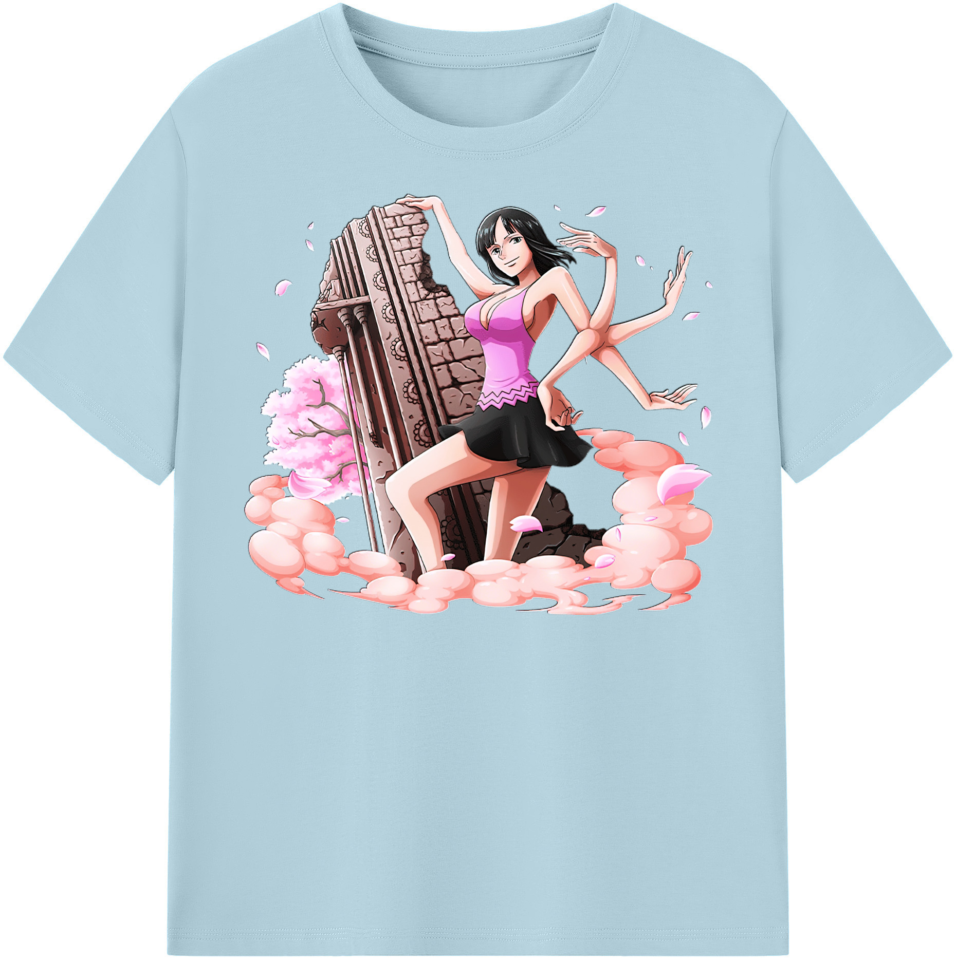 ワンピース ニコ・ロビン ONE PIECE Nico Robin 綿100％半袖Tシャツ（フロントプリント）